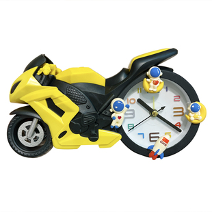创意摩托车儿童闹钟炫酷学生懒人时钟强力叫醒闹钟男女孩起床神器