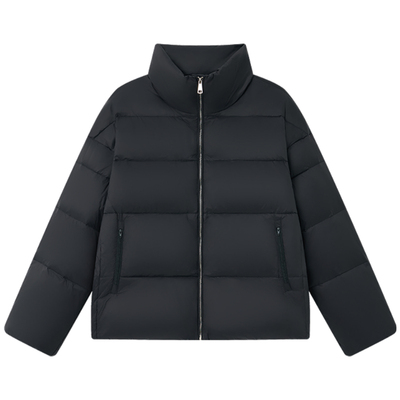 HaloLuu超好看黑色短款羽绒服