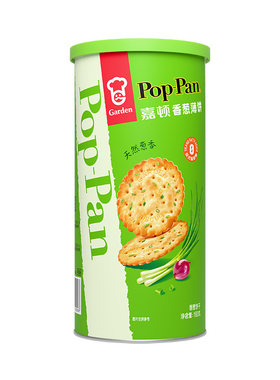 嘉顿香葱薄饼罐装薄脆饼干咸味葱油葱香休闲零食出游便携网红小吃