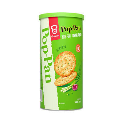 嘉顿香葱薄饼罐装薄脆饼干咸味葱油葱香休闲零食出游便携网红小吃