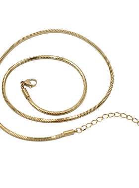 ZOXI不掉色时髦蛇骨链钛钢爆款