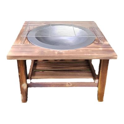 烤火盆围炉煮茶家用户外农村碳火盆烧烤架烤火炉木炭冬天取暖炭盆