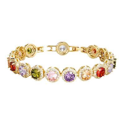 KREAM圆形彩钻/白钻网球手链