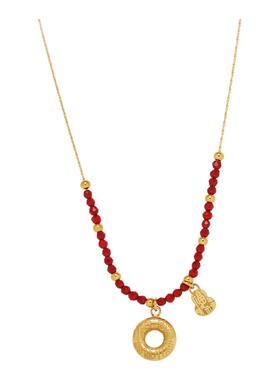 不褪色红色福字葫芦短链项链女