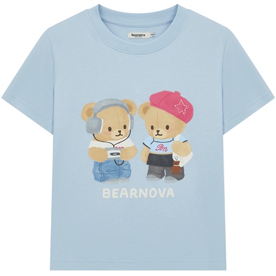 TEENIEWEENIE bearnova小熊女装印花短袖T恤2026秋季新款棉质上衣