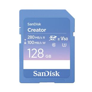 闪迪创作者系列SD卡6K视频SD内存卡V60 U3单反相机高速连拍存储卡