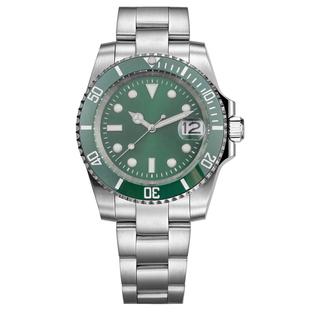 绿水鬼男士机械手表50米防水夜光不锈钢蓝宝石手表NH35机械手表