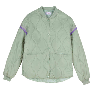 轻薄款棉服女短款2025新款夹棉棒球服外套白色香风棉衣小个子棉袄