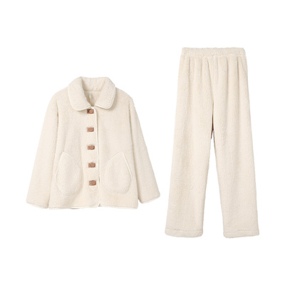 安之伴【巨保暖】睡衣女秋冬季雪花绒冬款加厚珊瑚绒可外穿家居服