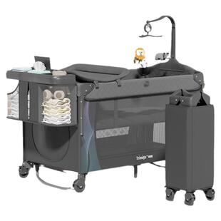 Trimigo婴儿床可移动拼接大床多功能宝宝床带尿布台新生儿摇篮床