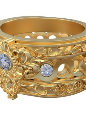 镶嵌戒指CARVEBONES钻石原创