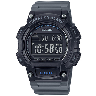 日本Casio卡西欧STANDARD系列W-735H/736H-1A 运动防水震动男手表