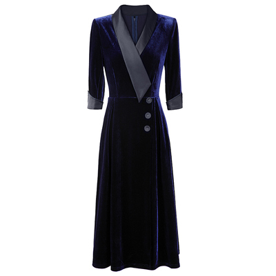 绝色新款洋气质简约知性风连衣裙