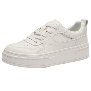 热风厚底小白鞋女鞋2025年冬季新款百搭松糕底板鞋运动户外休闲鞋