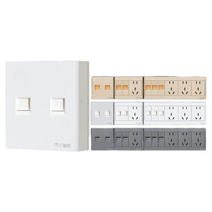 86型明装电视电脑多控模块单孔网线插座网络面板含超五六类千万兆