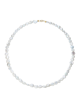 TRK时尚珠宝炫彩淡水客旭keshi珍珠项链女18k金设计感锁骨链高级