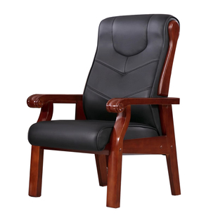 奈高办公老板总裁实木椅会议椅子麻将椅棋牌室专用靠背久坐舒服椅