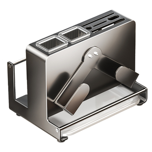 厨房壁挂式刀架不锈钢筷子笼一体菜刀架锅盖置物架刀具菜板收纳架