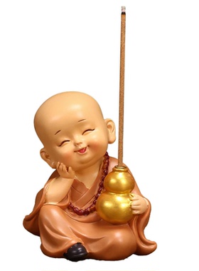 新中式禅意小和尚家居茶桌摆件