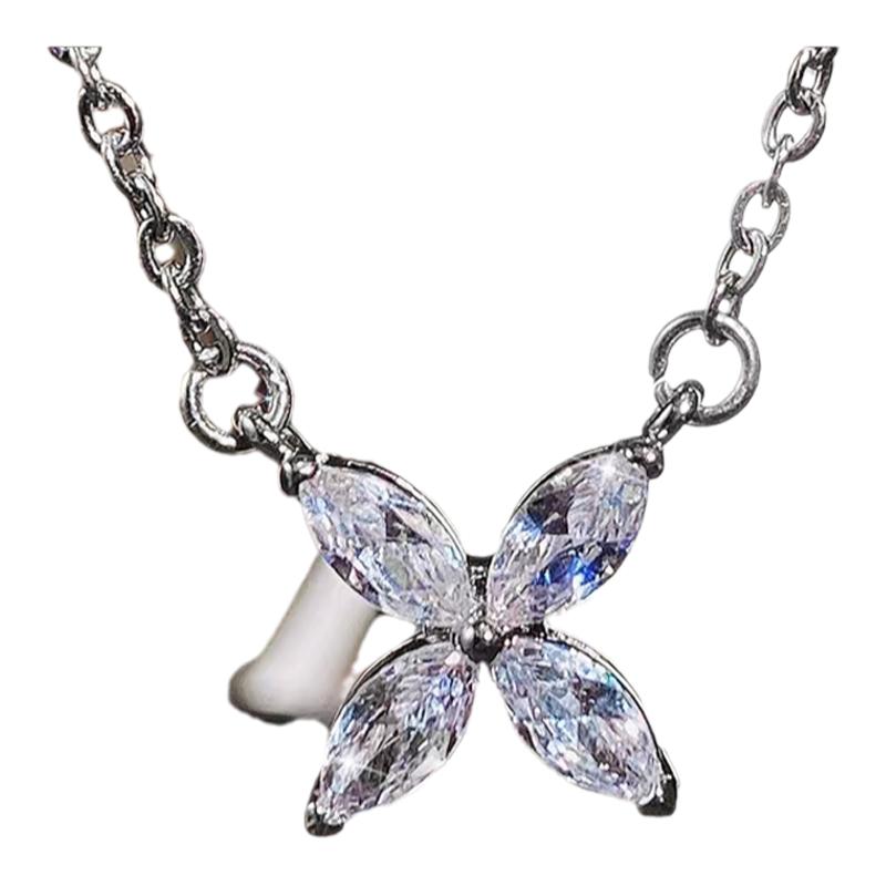 PRINGXYO字链女四叶花项链