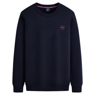 【内里加绒】德鲨男士休闲圆领卫衣2025冬季新款保暖百搭上衣