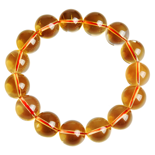 天然珍藏级巴西黄水晶手串全净体招财旺事业高档水晶手链一图一物