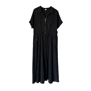 微胖的喵喵 大码女装胖mm夏装显瘦特别漂亮遮肉巨瘦a字连衣裙2985