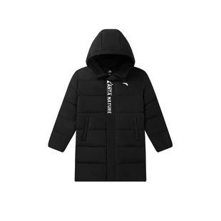 热返安踏儿童男童中长款羽绒服冬新款保暖四防风防水青少年厚外套