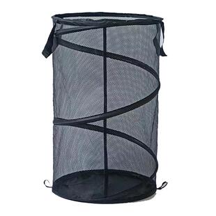 DT011可折叠超大容量网状脏衣篮公仔玩具带盖收纳筐便携卧室衣柜