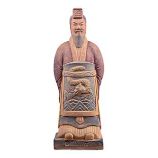 兵马俑摆件陶俑纪念品手工艺品20CM陶土秦始皇博物馆西安彩色礼品