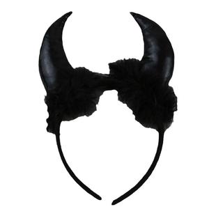 酷二丫万圣节头饰头箍恶魔角耳朵红色牛角发箍装扮发夹暗黑发饰女