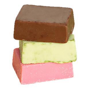 巧克力蛋糕装饰生巧块抹茶可可味方形小块酸奶碗雪花冰甜品装扮