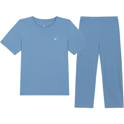 铜牛亲舒净爽棉圆领家居男套2026春夏新款睡衣家居男套装NJ072