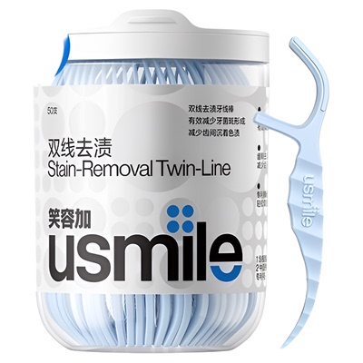 笑容加usmile超细双线牙线棒