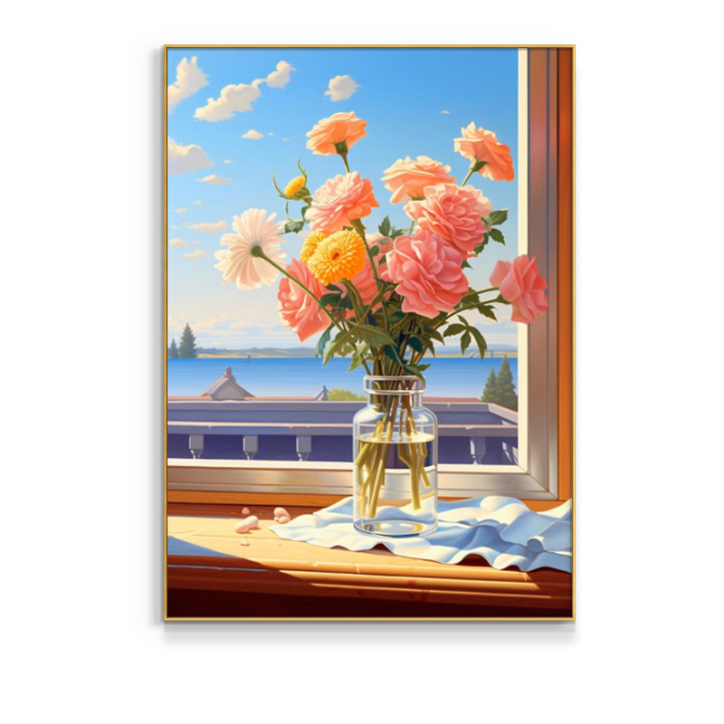 玄关客厅餐厅现代植物花卉装饰画