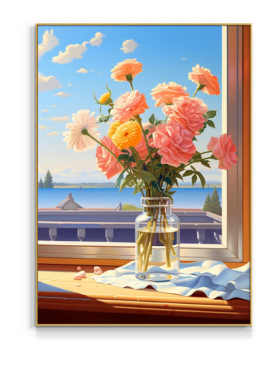 玄关客厅餐厅现代植物花卉装饰画