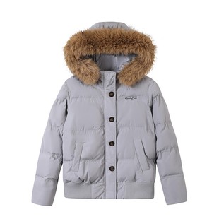 SereneEase大毛领内里加绒棉衣夹克外套女秋冬季新款加厚保暖棉服