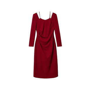 巨好看的掐腰连衣裙特大码200斤胖MM红色喜庆新娘敬酒服平时可穿