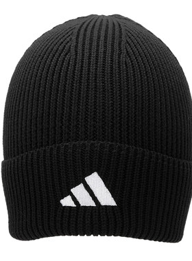 Adidas阿迪达斯黑色针织帽三条纹男帽女帽2025夏季新款毛线帽冷帽