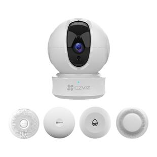 萤石全屋智能系统厨房智能家居烟雾燃气火灾水浸无线报警器套装