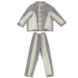 秋款空气层易穿脱护理服瘫痪老人手术后骨折病人方便穿脱双向拉链