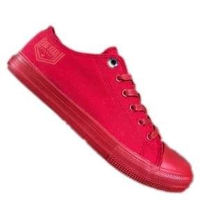 波兰小众潮红鞋履BIG帆布鞋红色男款外贸布鞋46特大码学生潮流鞋