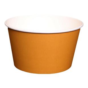 圆形500ml加厚打包盒商用一次性外卖餐盒防漏钵钵鸡汤碗带盖纸碗