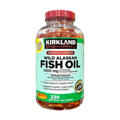 柯克兰阿拉斯加野生鱼油1400mg