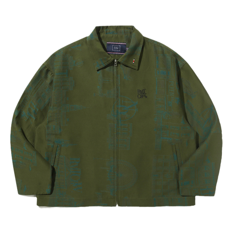 romanticcrown印花夹克街头风