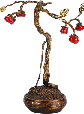 全黄铜事事如意摆件创意家居饰品