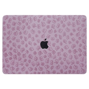 四叶草压纹皮革紫Mac壳Mac壳苹果电脑保护套适用于macbookprom113保护壳笔记本macm2air13macbookpro16寸外壳