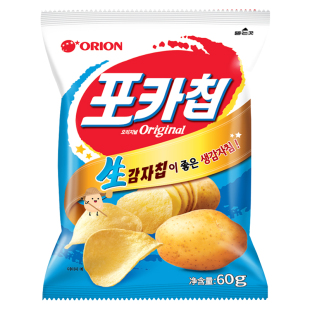 韩国进口ORION好丽友生薯片原切土豆脆片膨化食品解馋休闲小零食
