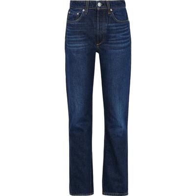 [经典款]Rag＆Bone 女高腰直筒牛仔裤