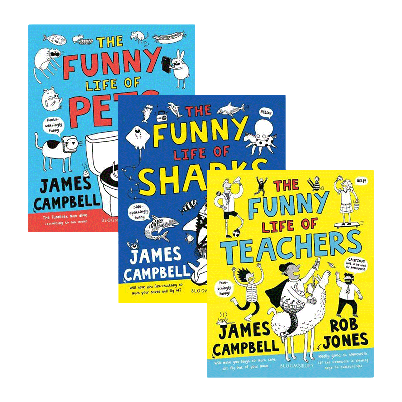 英文原版 The Funny Life 有趣生活系列3册 儿童英语趣味故事书 James Campbell 英文版 进口英语原版书籍